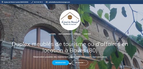 Création de site internet Le Chant des Mésanges Boves
